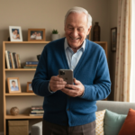 بازنشسته اقا خوشحال از خرید موبایل